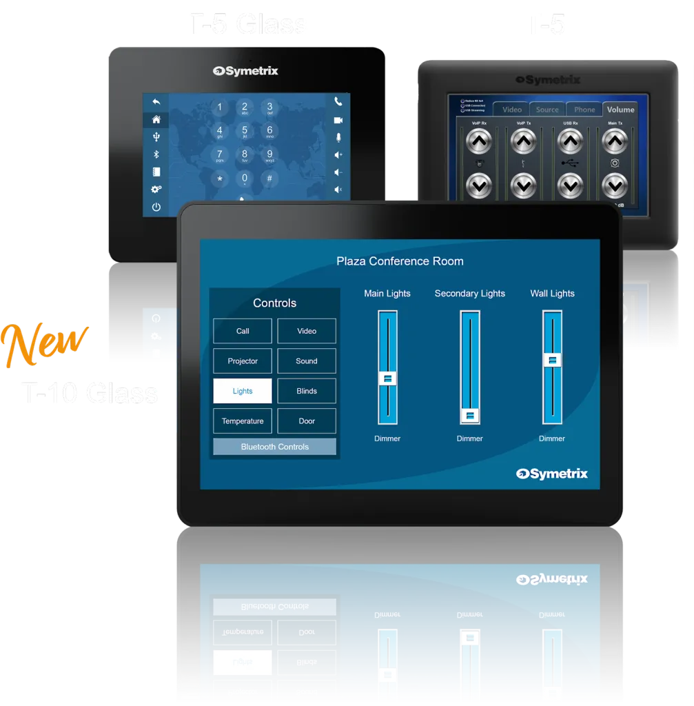 Symetrix T-series touchscreen control
