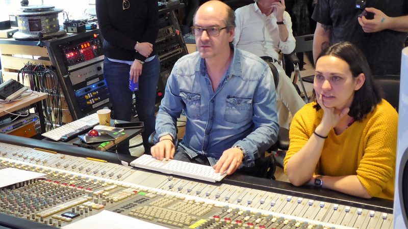 Rafa Sardina y Salomé Limón durante las sesiones de grabación.